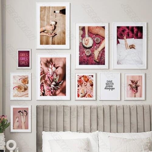 Non-Mainstream Alphabet Beer Poster Nordic Style Waterproof Ink Canvas Print Painting Modern Living Room Bedroom Wall Stickers