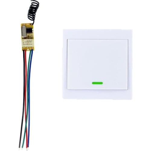 DC 3.6V 3.7V 4.2V 4.5V 5V 6V 7.4V 9V 12V Mini Relay Switch Contact NO COM NC Wireless 86 Wall Panel Transmitter