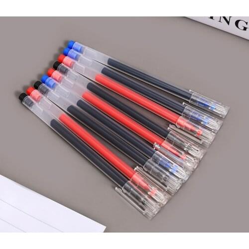 Transparent gel pen student exam large-capacity ink pen school office cultural and educational prizes full needle pen 0.5
