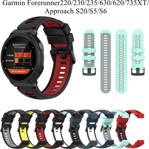 Watch Band For Garmin Forerunner 235 220 230 620 630 735 735XT GPS Approach S20 S5 S6 Bracelet Outdoor Sport Strap Wristband