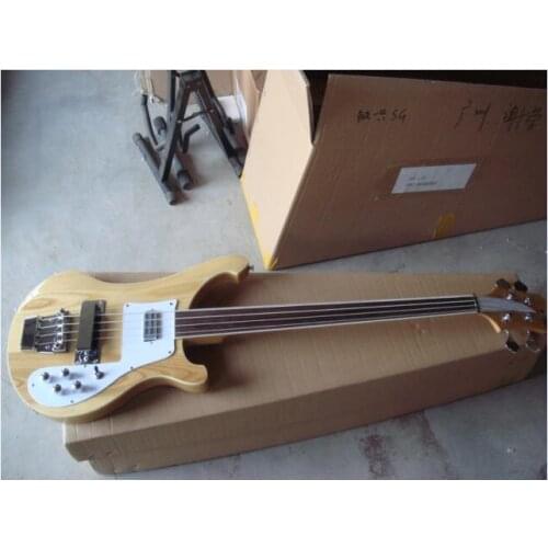 Rickenback 4 strings fireglo fretless bass guitar Ricken 4003 fretless bass alder body bass Free Shipping