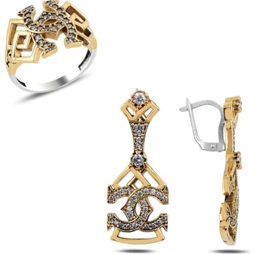 Silver 925 Sterling Zircon Cubic Zirconia Authentic Set