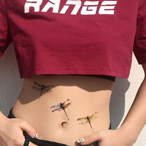 Temporary Tattoo Flash Butterfly Stickers Women Body Arm Chest Waterproof Tatoos Girls Ankle Kids Cartoon Fake Tattoo Adhesive