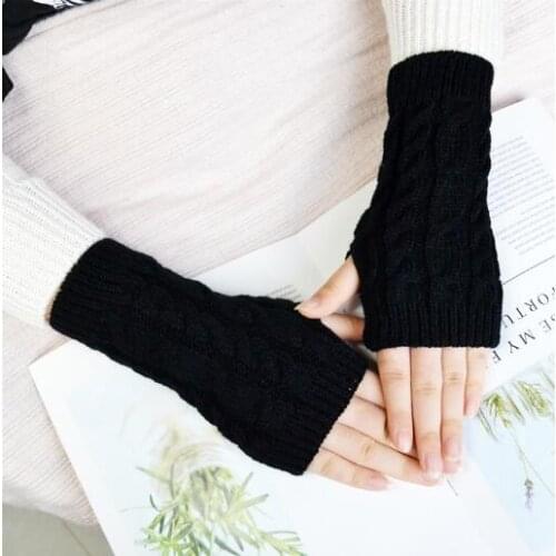 Women half-finger gloves kniten warmer