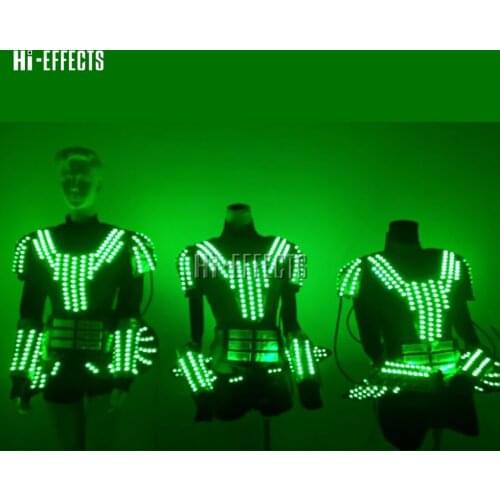 LED female Illuminated costume women led lighting robot clothing luminous dress for DJ nightclub party music events wear