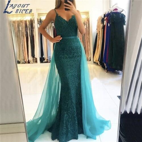 SZ006 evening dress 2019 beading mermaid prom dresses womens pageant dress formal party dress vestido de festa robe de soiree