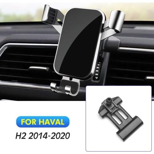 Car Mobile Phone Holder Air Vent GPS Mounts Stand Gravity Navigation Bracket Outlet Clip For Haval H2 2014-2020 Car Accessories