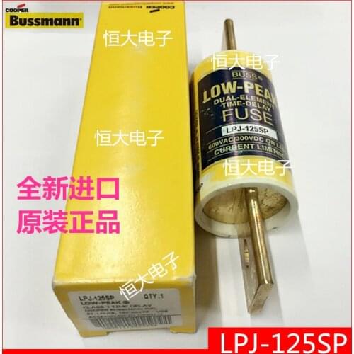 BUSSMANN LPJ-125SP imported fuse delay fuse 125A 600V original genuine