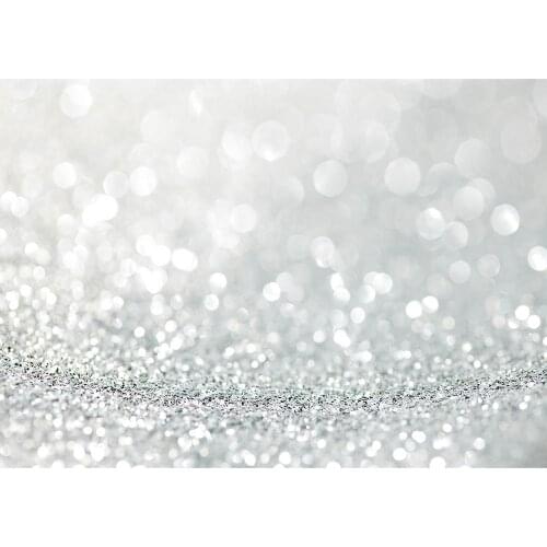 Photographic Backdrop Silver Glitter Bokeh Vinyl Cloth Backgrounds for Lovers Shimmer and Shine Party Photophone Photo Studio