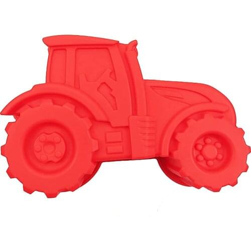 Baking Mould Tractor Silicone Red Cake Mould For ChildrenS Birthday Cakes Ice Chocolate Bread Dessert Pudding Mold Cake Decor