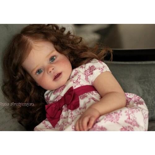 NPK 28Inch Peggy Reborn Doll Kit Huge Baby Toddler with Straight Leg Standing Doll fresh color Unassembled Kit