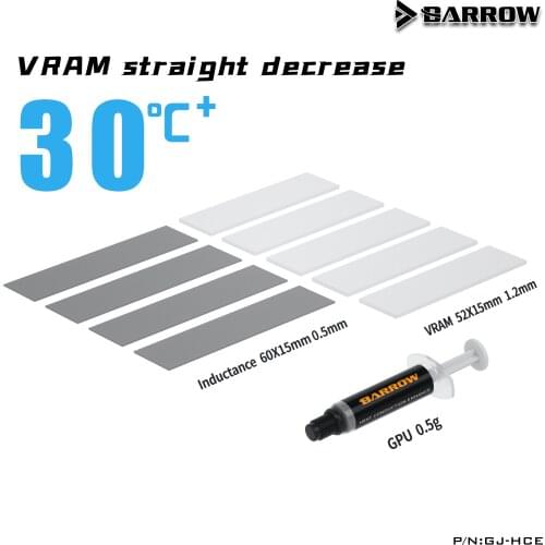 Barrow PC Water Cooling Thermal Paste Heat Sink Enhance Thermal Conductivity Suite for Graphics Card,Cpu Water Cooling GJ-HCE