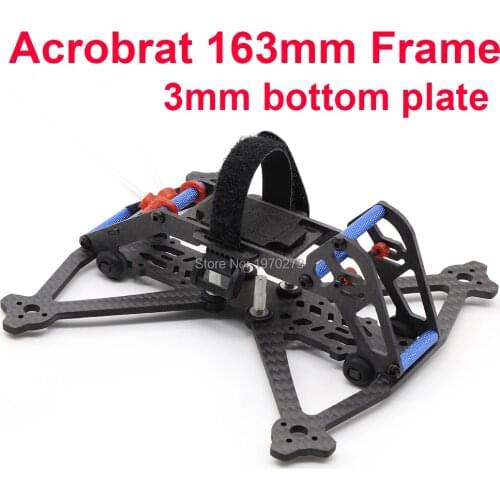 HSKRC Acrobrat 163 163mm 3 inch Mini Quadcopter frame kit Support 3 inch Propeller compatible with Runcam Split Mini Camera