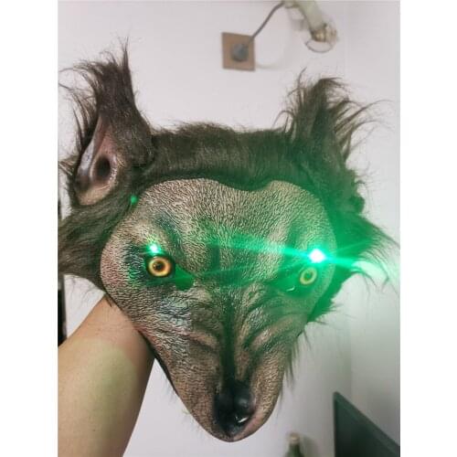 Cosplay Latex Rubber Wolf Head Hair Mask , Unisex Novelty Animal Full Mask Halloween Role Play Fancys Dress Party Costume Masks