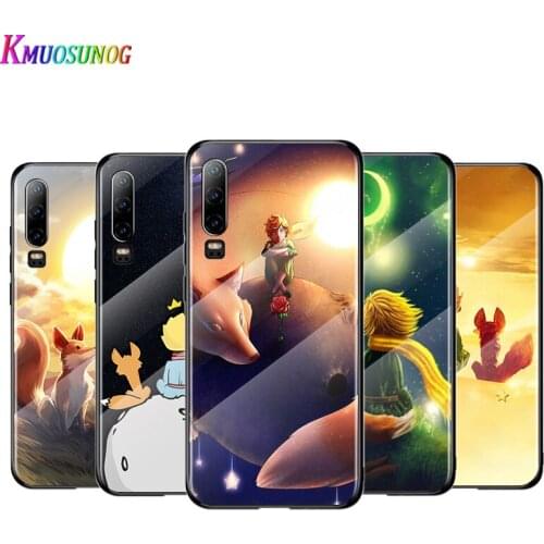 Cute Anime Little Prince For Huawei P40 P30 P20 P10 Pro Plus Lite 5G 2019 Tempered Glass Cover Shell Luxury Phone Case
