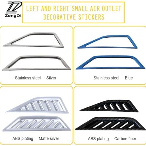 ZD Car Dashboard Air AC Outlet Trim Covers Stickers For Volkswagen Tiguan 2 MK2 Accessories For VW Tiguan 2017 2018