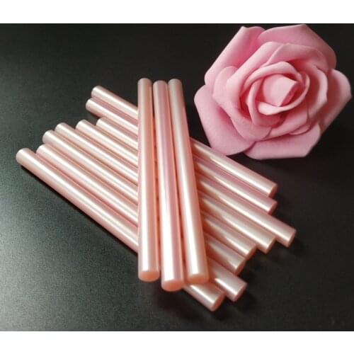 New Product Cherry Blossom Powder Hot Melt Glue Stick Pearly Tile blue Metallic Gloss Color Adhesive 20Pcs 7*100mm