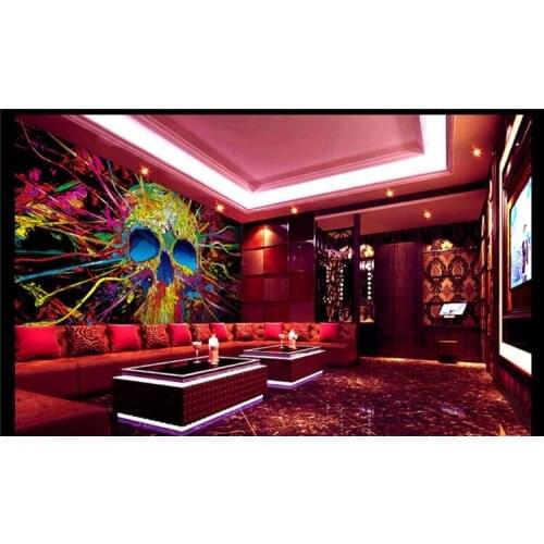 Custom size brick wall graffiti art retro bar ktv decorative background wall 3D fresco bar tea shop custom wallpaper wall