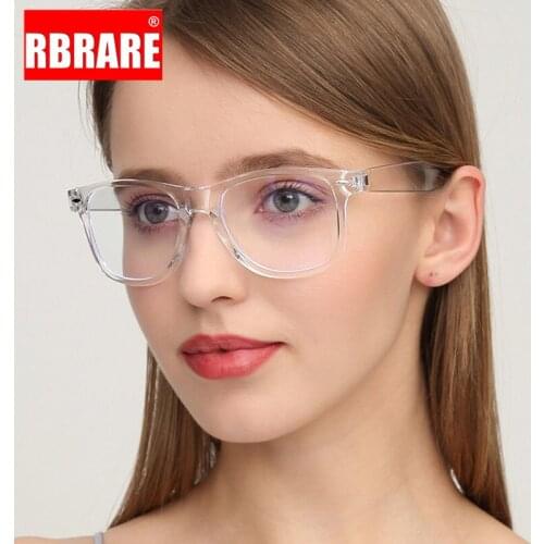 RBRARE Square Frame Glasses Women Retro Transparent Eyeglasses Frame Women Anti Blue Light Glasses Frame Women Gafas De Marca