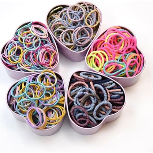 1000pcs Girls Candy Colors Nylon 3CM Rubber Bands Children Safe Elastic Hair Bands Ponytail Holder Kids Hair Accessories