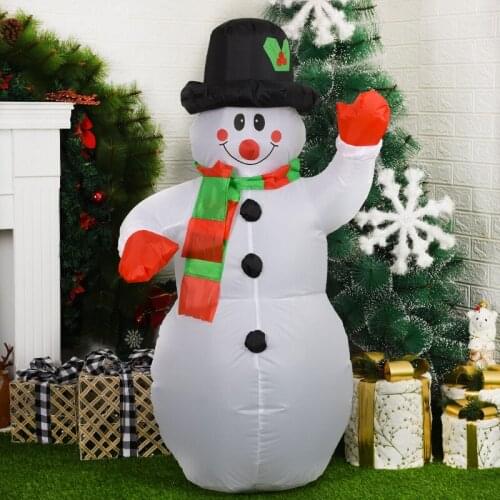 Christmas Snow Popular Model 1.2m Cartoon Snowman Decoration Garden Lawn Outdoor Decoration LED Lights Home Decoration EU Plug