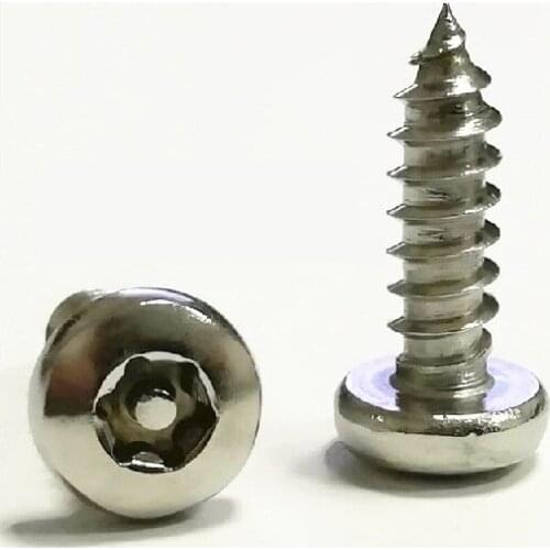 304 stainless steel round head star type plum with column anti-theft self-tapping screws M2.9 M3.5 M3.9 M4.2 M4.8 M6.3