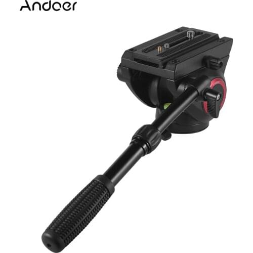 Andoer TP-65 Aluminum Fluid Drag Hydraulic Head Three-Dimensional Tripod Head Panoramic Shooting for Photography Video Recording