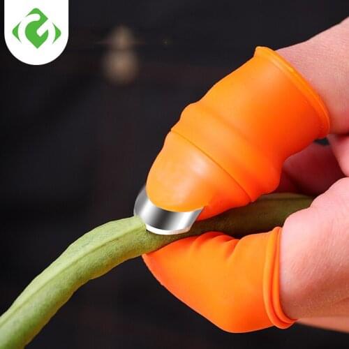 Silicone Thumb Knife Finger Protector Vegetable Harvesting Knife Plant Blade Scissors Cutting Rings Garden Gloves GUANYAO