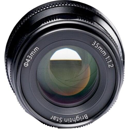 Brightin Star 35mm F1.2 APS-C Classic Fixed Focus Lens for Sony FE,Fuji X,Canon EF-M, M4/3 Mount Camera