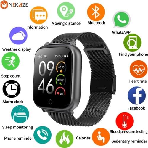 Smart Watch Men Women Blood Pressure Heart Rate Fitness Tracker Bracelet IP68 Waterproof Smartwatch for Android IOS Clock PK P8