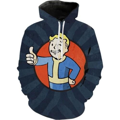 New Arrival Hoodies Men Women Children Game Fallout Finger 3D Printed Sweatshirts Casual Style Streetwear Boy Girl Casual Tops