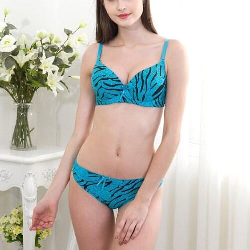 Slim Breathable Bras Sets Popular Thong Push Up Bra Set Underwear Women Sexy Bra Underwear Woman 34 36 38 40 42