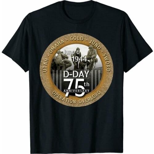 Utah-Omaha-Gold-Juno-Sword D-Day 75th Anniversary Military Veteran Black T-Shirt