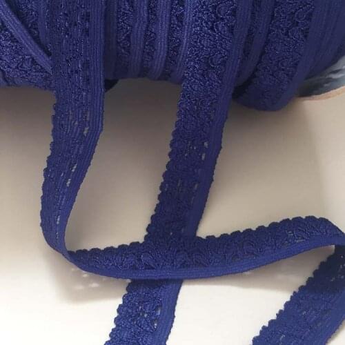 10Meters Dark Blue Stretch Elastic Ribbon Lace Trim Fabric Bra Lingerie Trimmings DIY Underwear Sewing Accessories