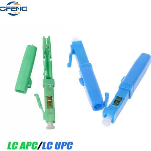 10Pcs/Box LC/UPC LC/APC Flat Cable Type Rapid Optical Fiber Connector Single-mode FTTH Fiber Optic Fast Connector