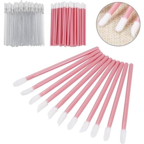 100/50pcs Disposable Makeup Lip Brush Lipstick Lip Gloss Wands Pen Cleaner Applicator Eyeshadow Lip Glossy Brushes Tools Women