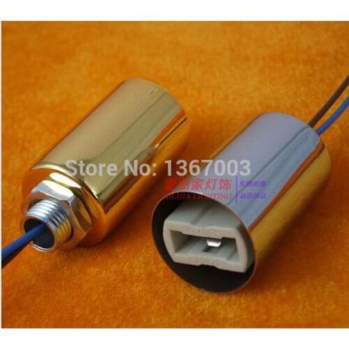 2pcs 10pcs G9 Socket Ceramic Base With 0.3mm2 20cm Wire Light Holder Chrome Gold Color Lamp Cup Lighting Accessories