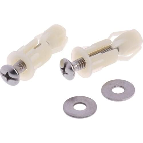 2pcs DIY Toilet Seat Hinges Screws WC Hole Fixing Fit Toilet Seats Hinges Repair Tools