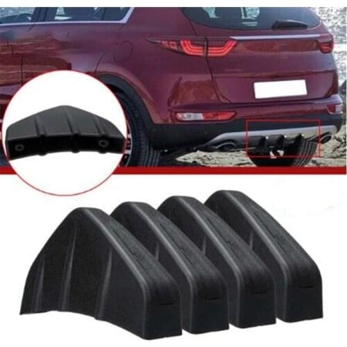 D7YA Universal Car Rear Bumper Body Kit Shark Chin Spoiler Diffuser Trim Cover 4 Pack