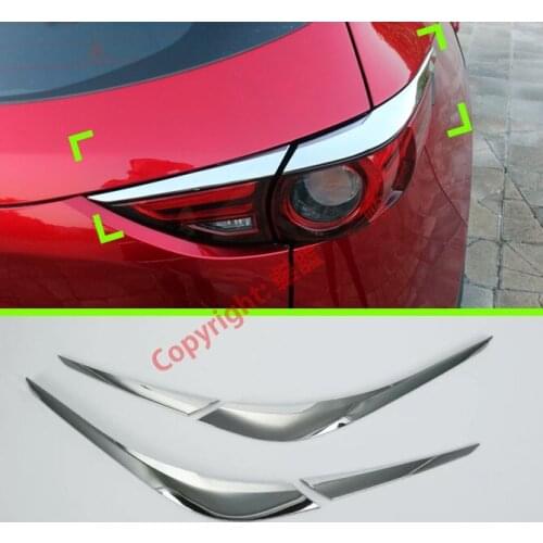 ABS Chrome Tail Light Rear Back Frame Lamp Trim molding For Mazda CX-5 2017 2018 2019