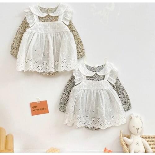 Sanlutoz Floral Baby Girls Bodysuits Princess Long Sleeve Autumn Infants Girls Clothing Lace Cute
