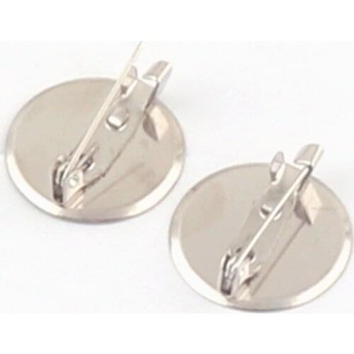 Brooch Pin Back Base Safety Locks Silver Safety Pins Kilt Pins Name Tag Pin Badge Pin Apparel Accessories DIY Sewing 20mm