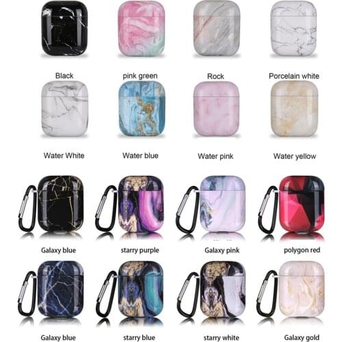 New Marble Pattern Cases For Airpods 1 2 Earphone Case Cute Cover For Apple Airpods 2 Air Pods 1 Shell Sleeve Coque