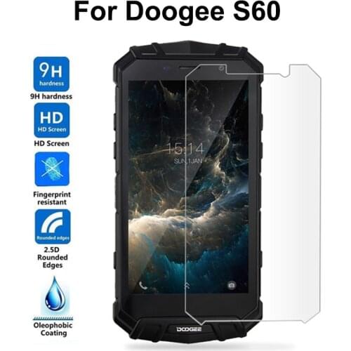 For Doogee S60 Tempered Glass 2.5D 9H Explosion-proof LCD Front Protective Glass Film For Doogee S60 Glass Tempered