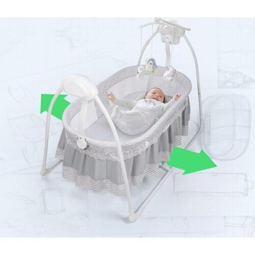 Newborn Baby Cradle Chair Sleeping Bouncer Soothing Electric Bluetooth Rocker Chair Seat Cushion Cunas De Kid Bed BK50YY
