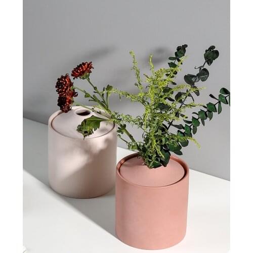 European Solid Color Ceramic Vase Multifunctional Art Flower Arrangement Living Room Countertop Hydroponic Flower Vase Home Deco