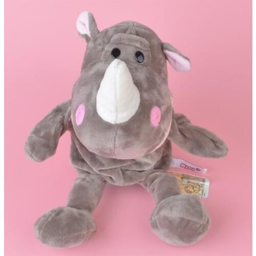 Animal buffalo Rhinocero handforest rhinoceros hand puppets plush story doll stuffed toy baby infant sleeping game gift