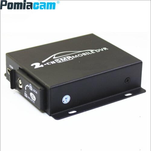 Mobile DVR Mini 2 Channel Car Mobile DVR 3/4/5MP 720/1080P AHD 960P CVBS Cameras DVR with Dual SD Card Slot for Bus Truck Taxi