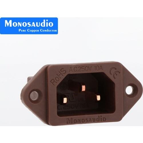 Monosaudio IC71(C) 99.998% Copper Non Solder Hi End IEC Socket Inlet,pure copper IEC Inlet Socket,power IEC socket