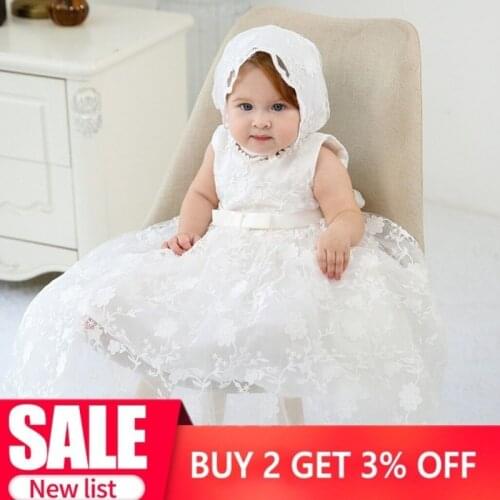 Baby Girl First Birthday Outfit Girl Kids Party Dress Baptism Baby Girl Dress Wedding little girls clothing christmas white baby
